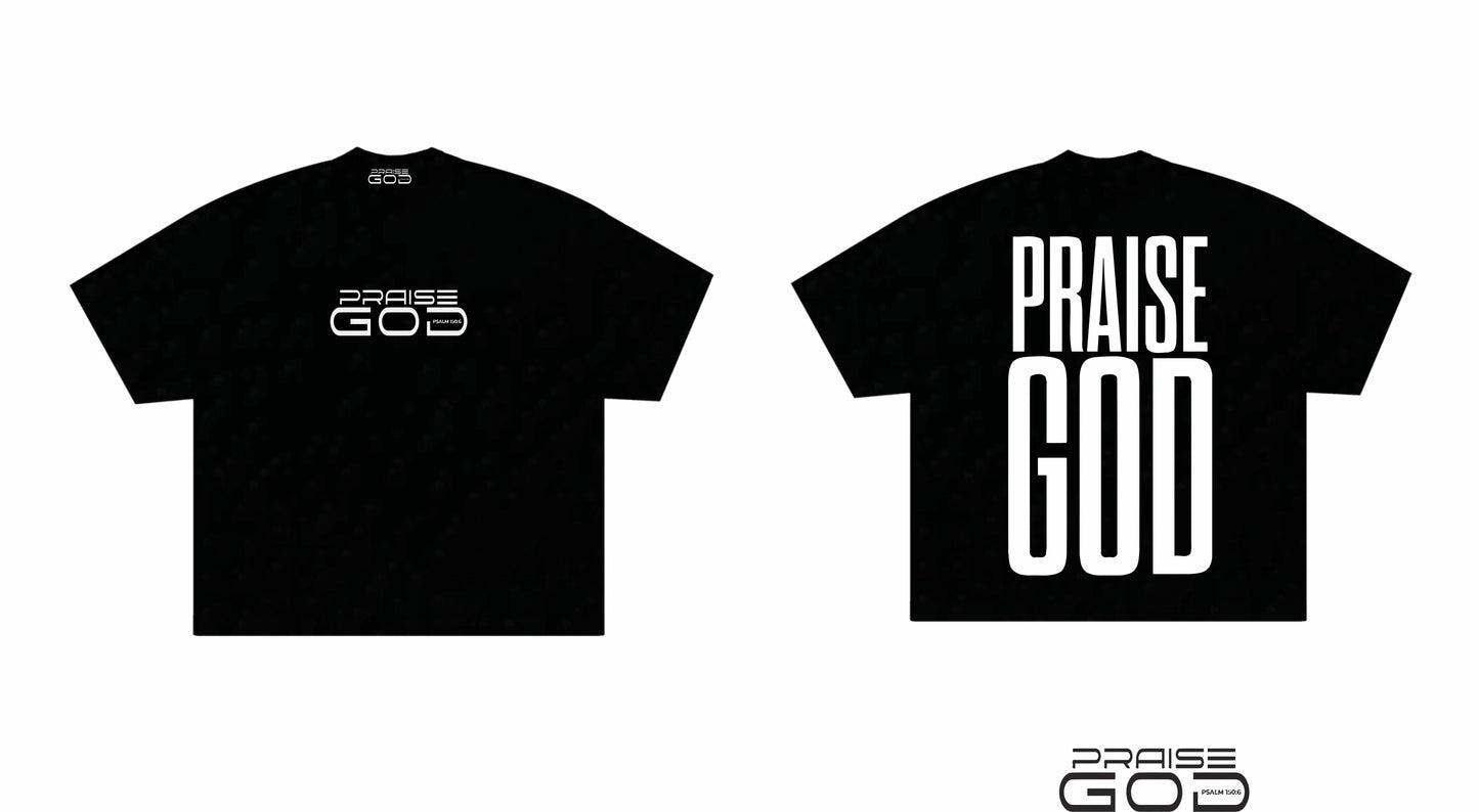 Praise God Square Oversized Cropped T-Shirt Regular